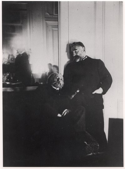 Auguste Renoir and Stephane Mallarme by Edgar Degas